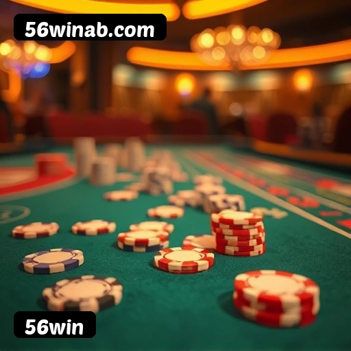 App 56win para iOS e Android — interface mobile, login biométrico e PIX integrado